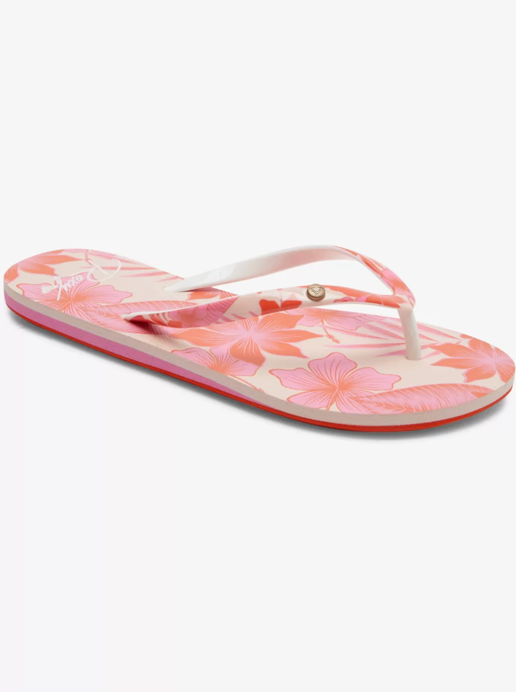 Flip Flops | WOMEN ROXY Portofino Flip-Flops Crazy Pink Flower