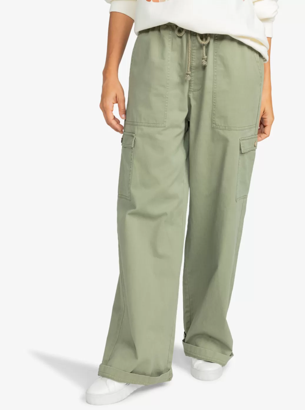 Pants & Jeans | WOMEN ROXY Precious Cargo High Waist Cargo Pants Deep Lichen Green