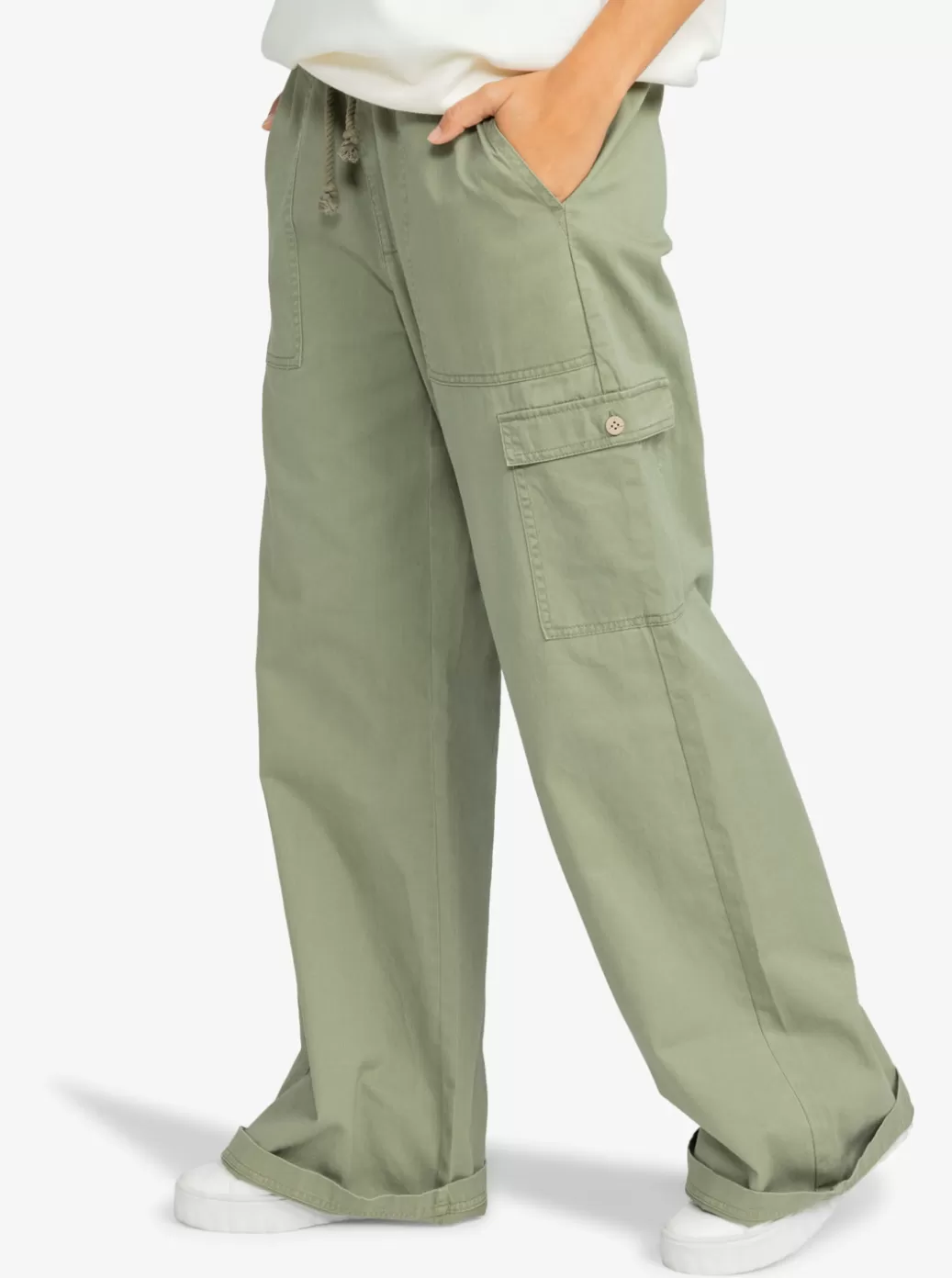 Pants & Jeans | WOMEN ROXY Precious Cargo High Waist Cargo Pants Deep Lichen Green