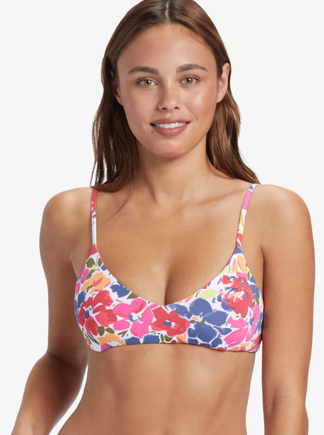 Bikini Tops | Bikinis | WOMEN ROXY Printed Beach Classics Athletic Triangle Bikini Top Bloomin Babe - Swim