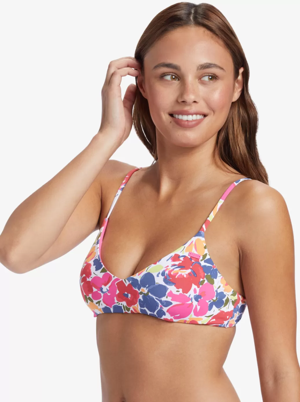 Bikini Tops | Bikinis | WOMEN ROXY Printed Beach Classics Athletic Triangle Bikini Top Bloomin Babe - Swim