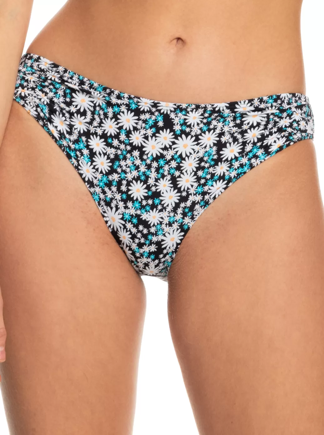 Bikini Bottoms | Bikinis | WOMEN ROXY Printed Beach Classics Cheeky Bikini Bottoms Anthracite Cute Daisies