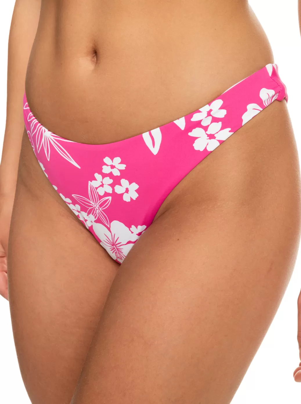 Bikini Bottoms | Bikinis | WOMEN ROXY Printed Beach Classics Cheeky Bikini Bottoms Shocking Pink Hello Aloha