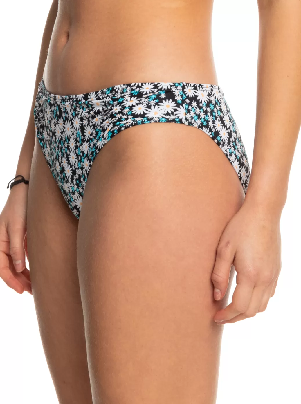 Bikini Bottoms | Bikinis | WOMEN ROXY Printed Beach Classics Hipster Bikini Bottoms Anthracite Cute Daisies