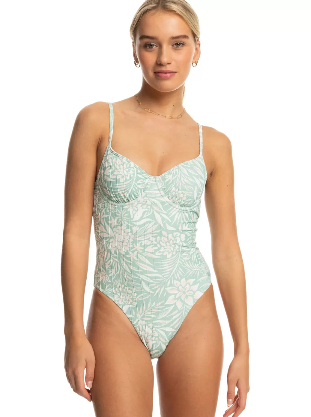 Swimsuits | One Pieces | WOMEN ROXY Rib Love The Muse One-Piece Swimsuit Blue Surf Planao Apparel