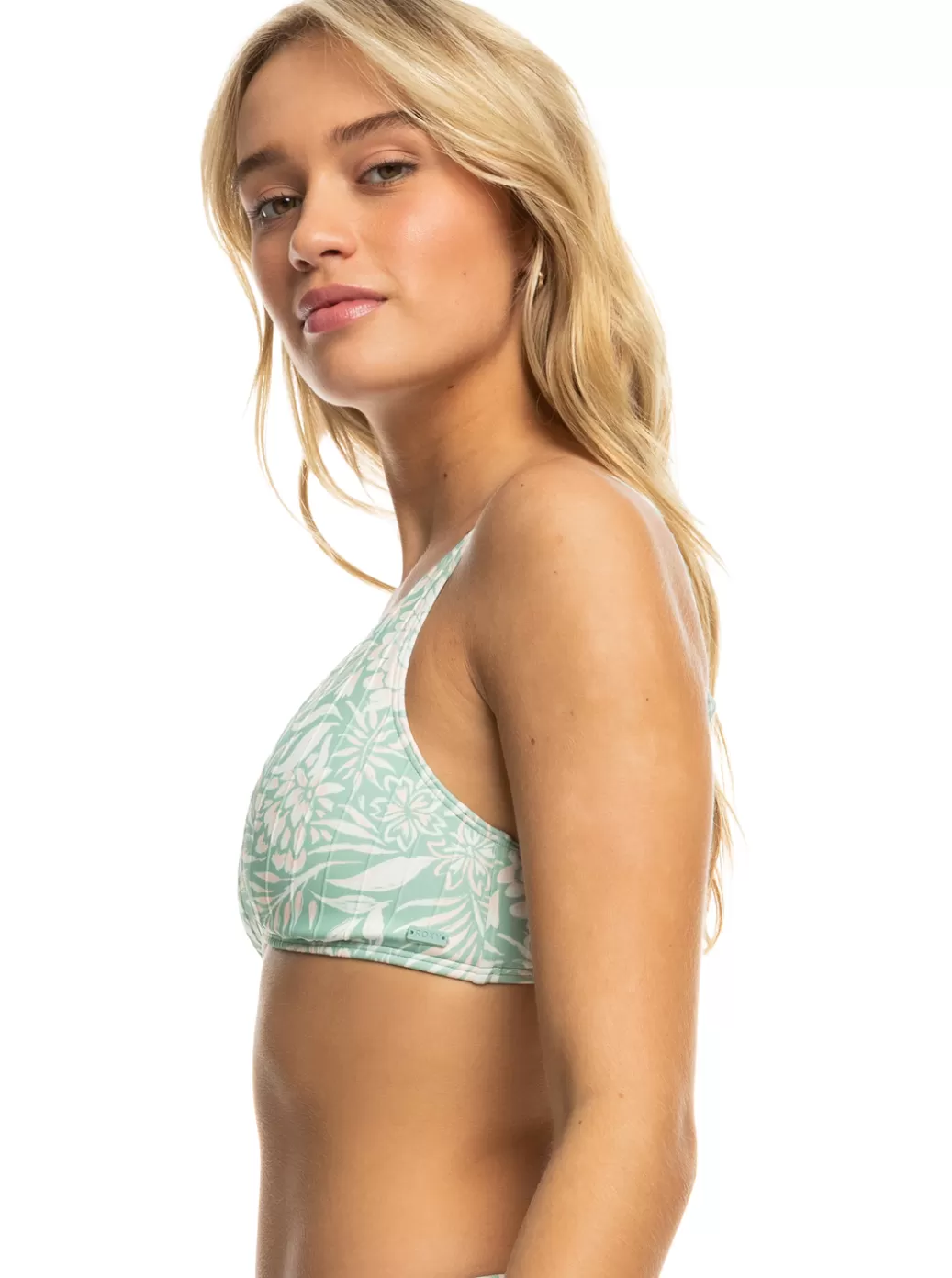 Bikini Tops | Bikinis | WOMEN ROXY Rib Love The Oceana V-Neck Bikini Top Blue Surf Planao Apparel