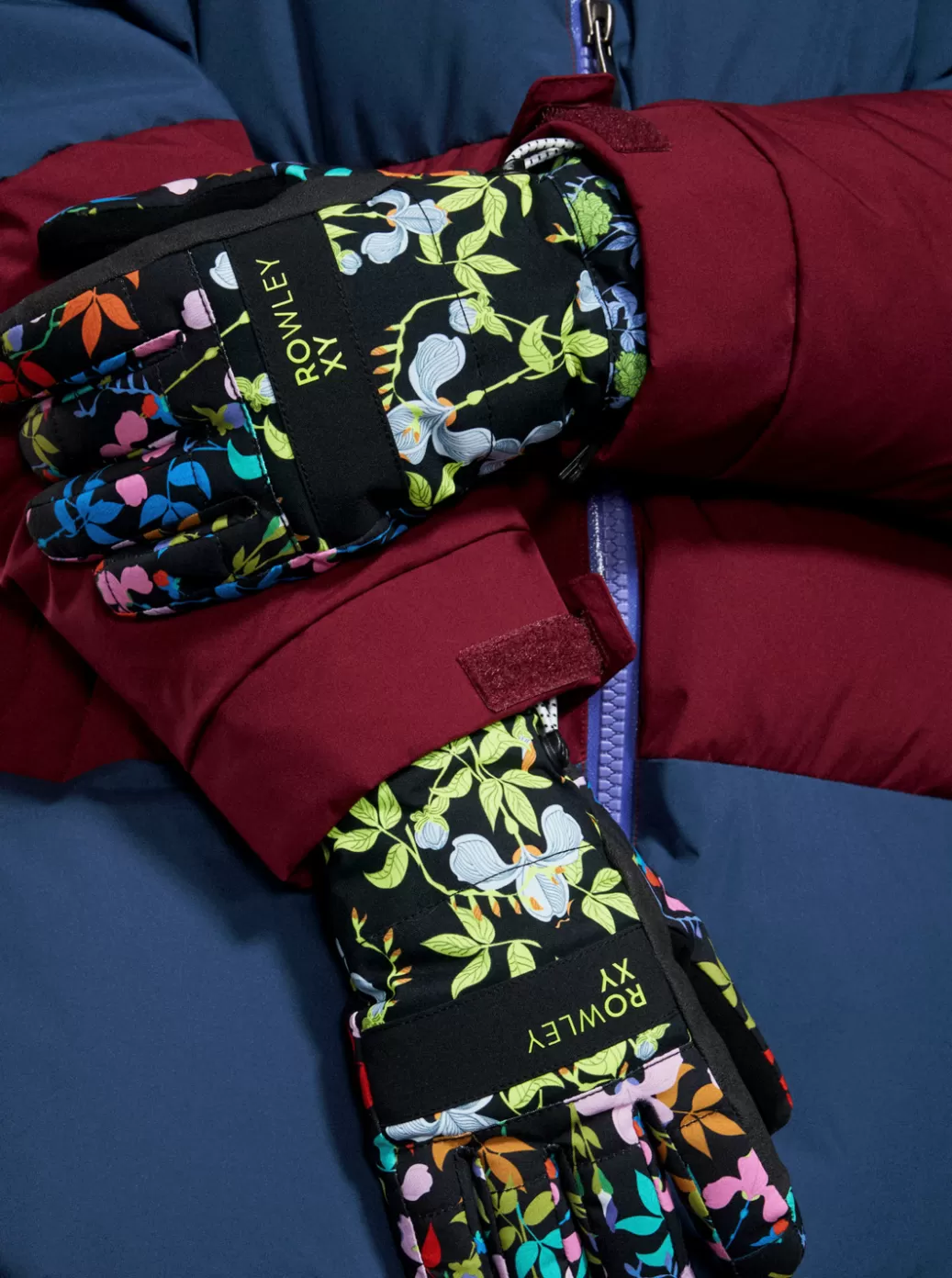Snow Accessories | WOMEN ROXY ROWLEY X GORE-TEX® Technical Snowboard/Ski Gloves True Black Multifloral