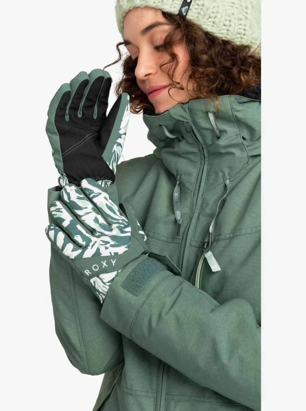Snow Accessories | WOMEN ROXY Jetty Technical Snowboard/Ski Gloves Dark Forest Wild