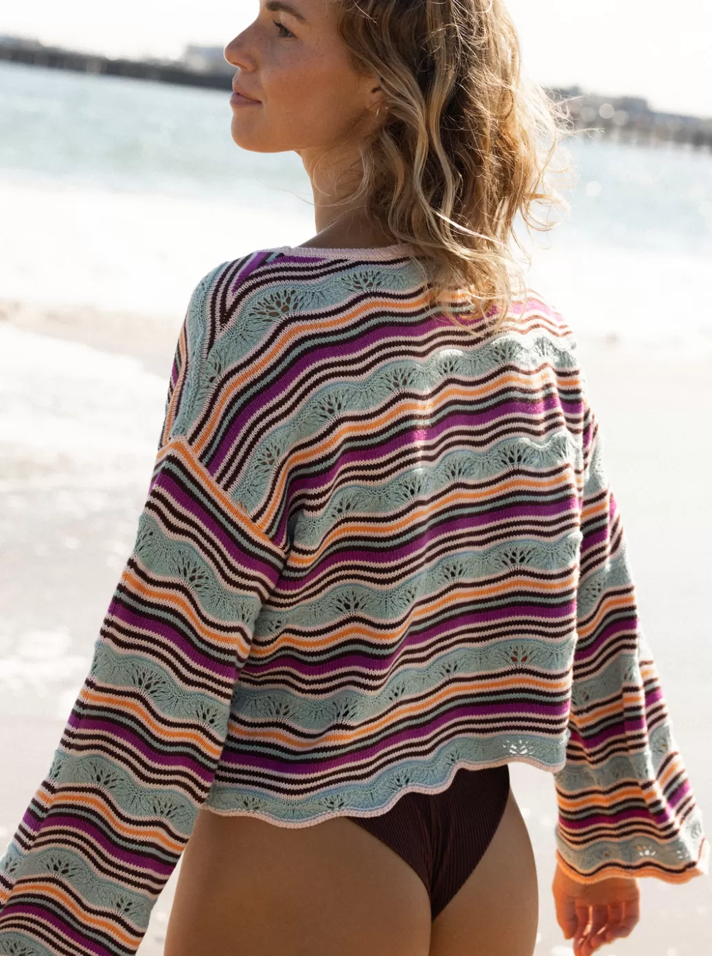 Sweaters | Tops | WOMEN ROXY Salt Siren Sweater Pale Dog Apparel Flowy Mood