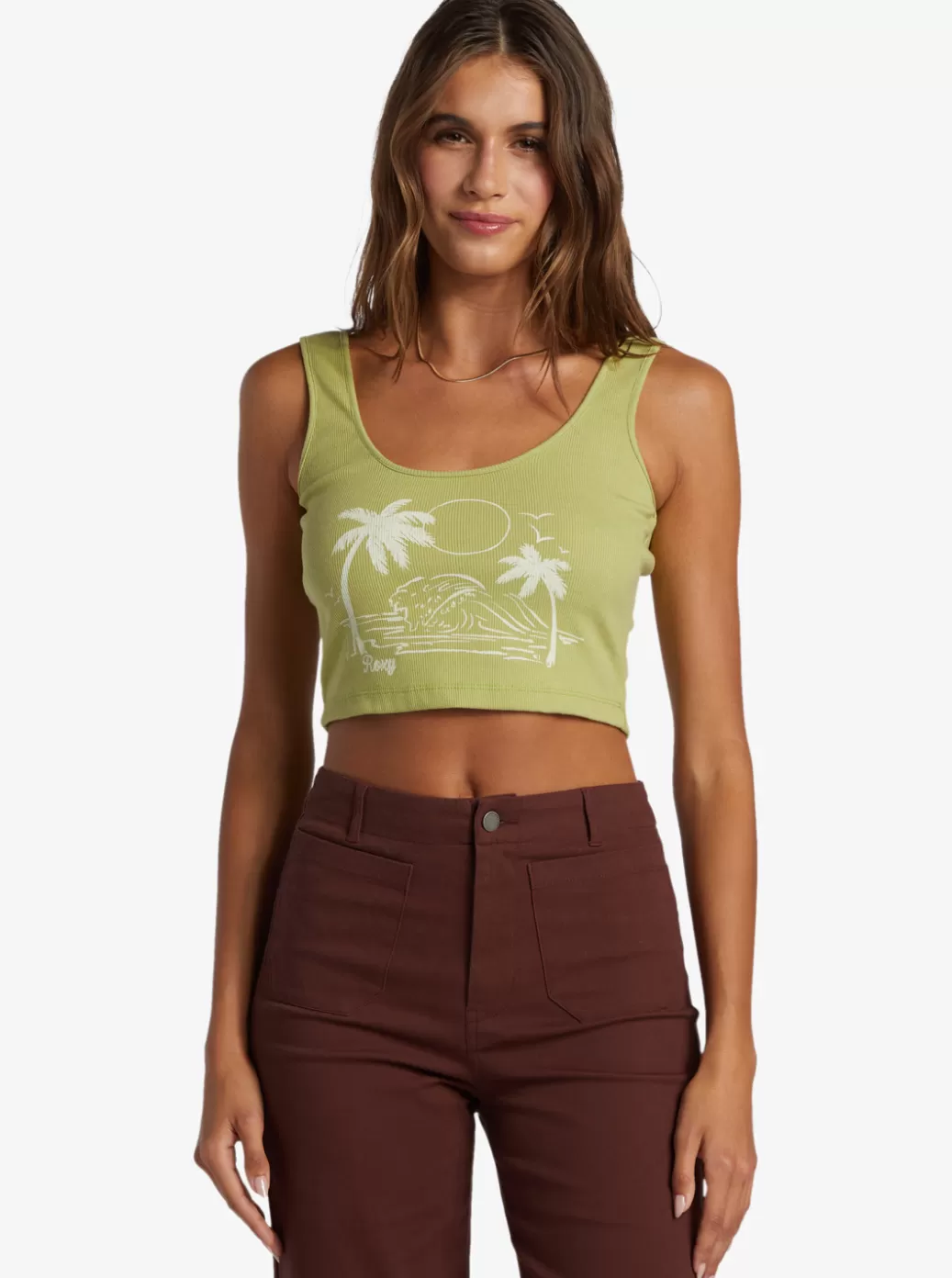Tees & Tanks | Tops | WOMEN ROXY Simple Surf Tank Top Fern