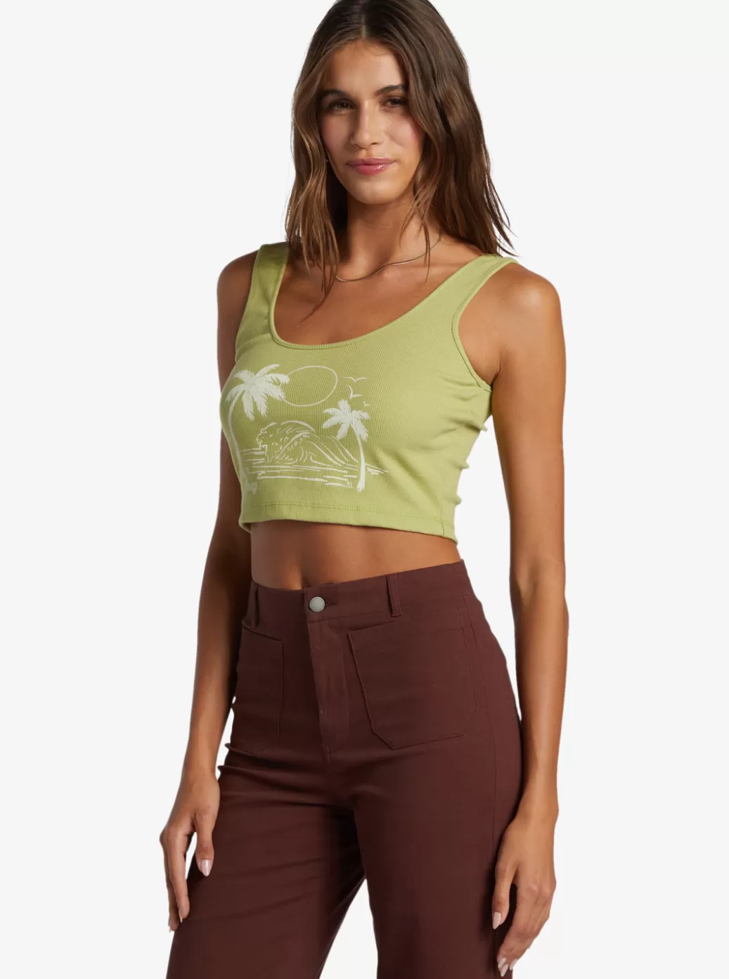 Tees & Tanks | Tops | WOMEN ROXY Simple Surf Tank Top Fern