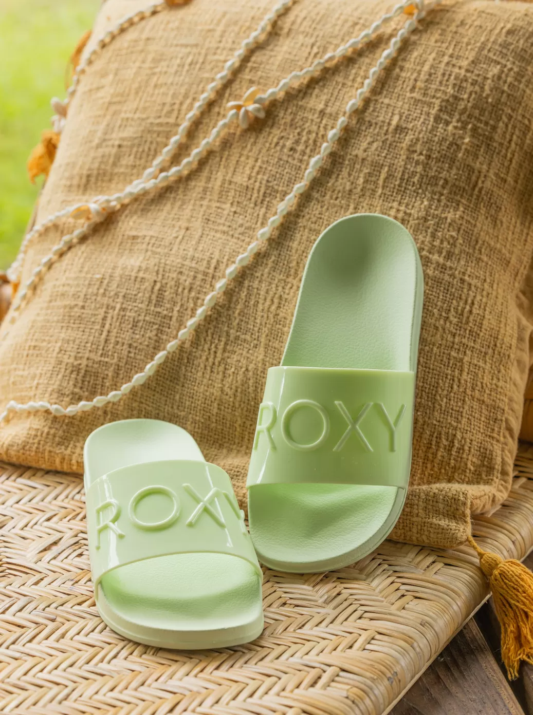 Sandals | WOMEN ROXY Slippy Jelly Sandals Green Tea