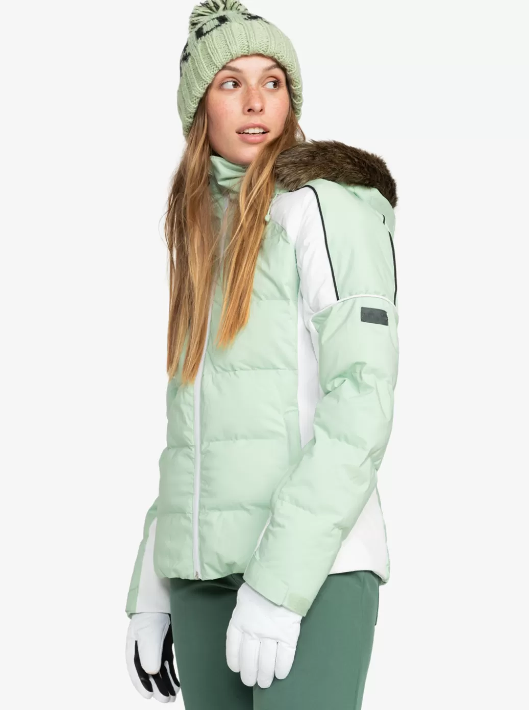Hydrosmart | Snow Jackets | WOMEN ROXY Snowblizzard Technical Snow Jacket Cameo Green