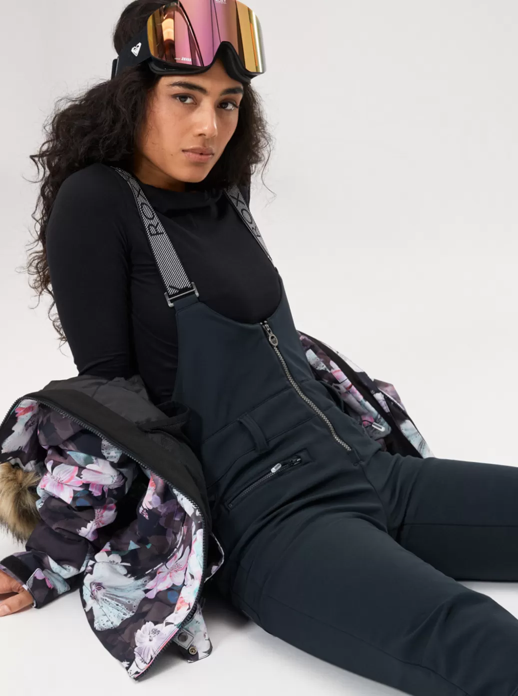 Snow Pants | WOMEN ROXY Summit Technical Snow Bib Pants True Black