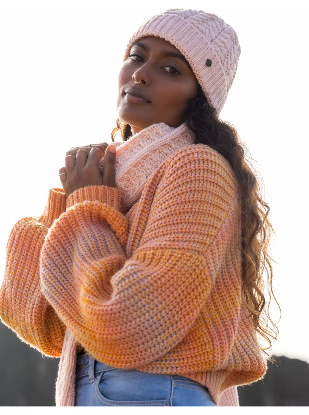 Sweaters | WOMEN ROXY Sundaze Sweater Sachet Pink Sunbean