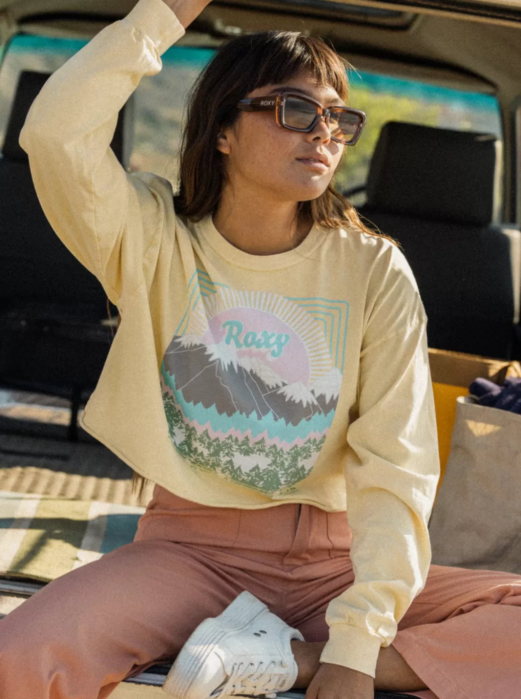 Tees & Tanks | Tops | WOMEN ROXY Sunny Side Up Olsc T-Shirt Banana Cream