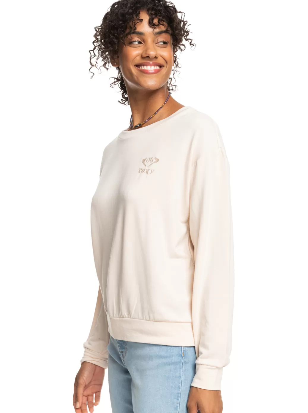 Loungewear | Sweaters | Fleece & Hoodies | WOMEN ROXY Surfing By Moonlight D Cozy Lounge Top Tapioca
