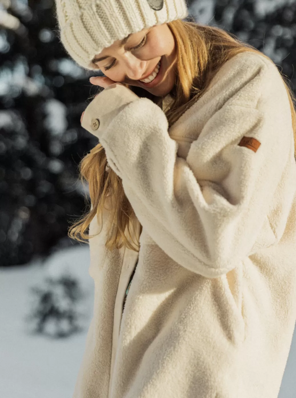 Sweaters | Jackets | Fleece & Hoodies | WOMEN ROXY Switch Up Sherpa Fleece Overshirt Tapioca