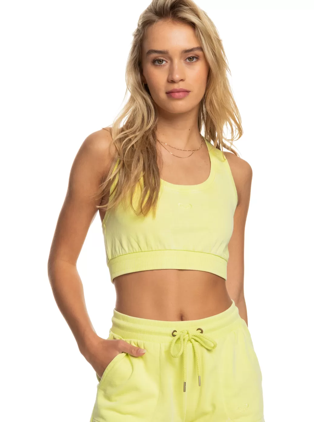 Tops | WOMEN ROXY Taking It Easy Cropped Tank Top Daiquiri Green