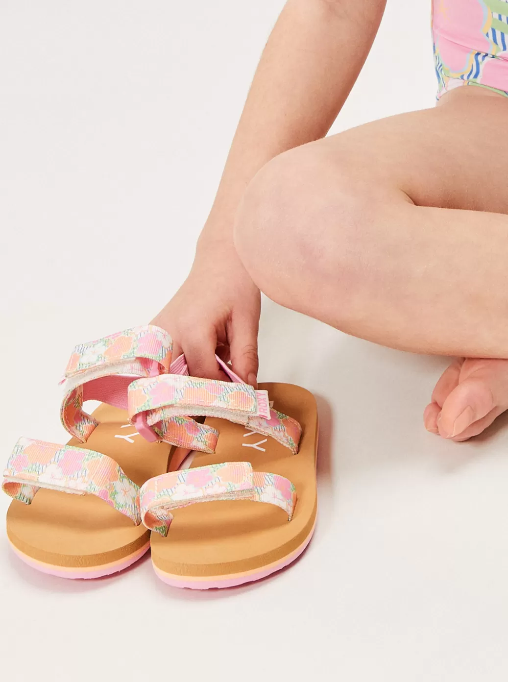 Shoes & Sandals | KIDS ROXY Toddler's Cage Sandals White/crazy Pink/orange