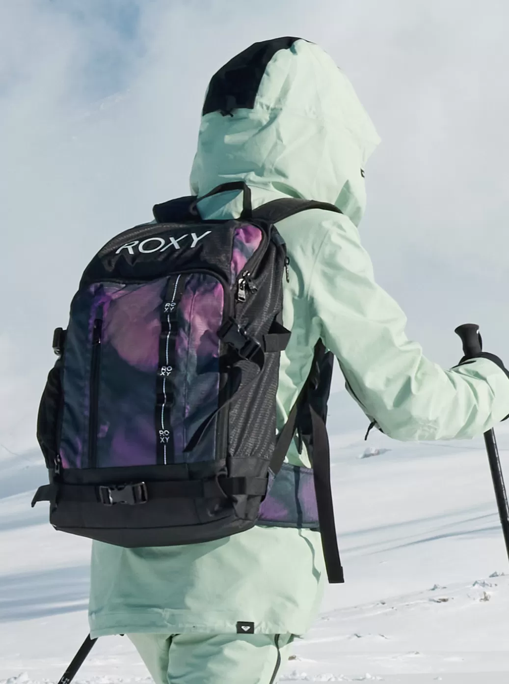 Snow Accessories | WOMEN ROXY Tribute 23L Medium Snow Backpack True Black Pansy Pansy