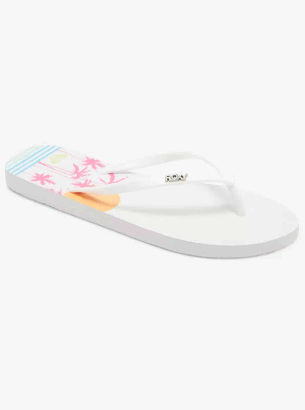 Flip Flops | WOMEN ROXY Viva Stamp Flip-Flops White Hacienda
