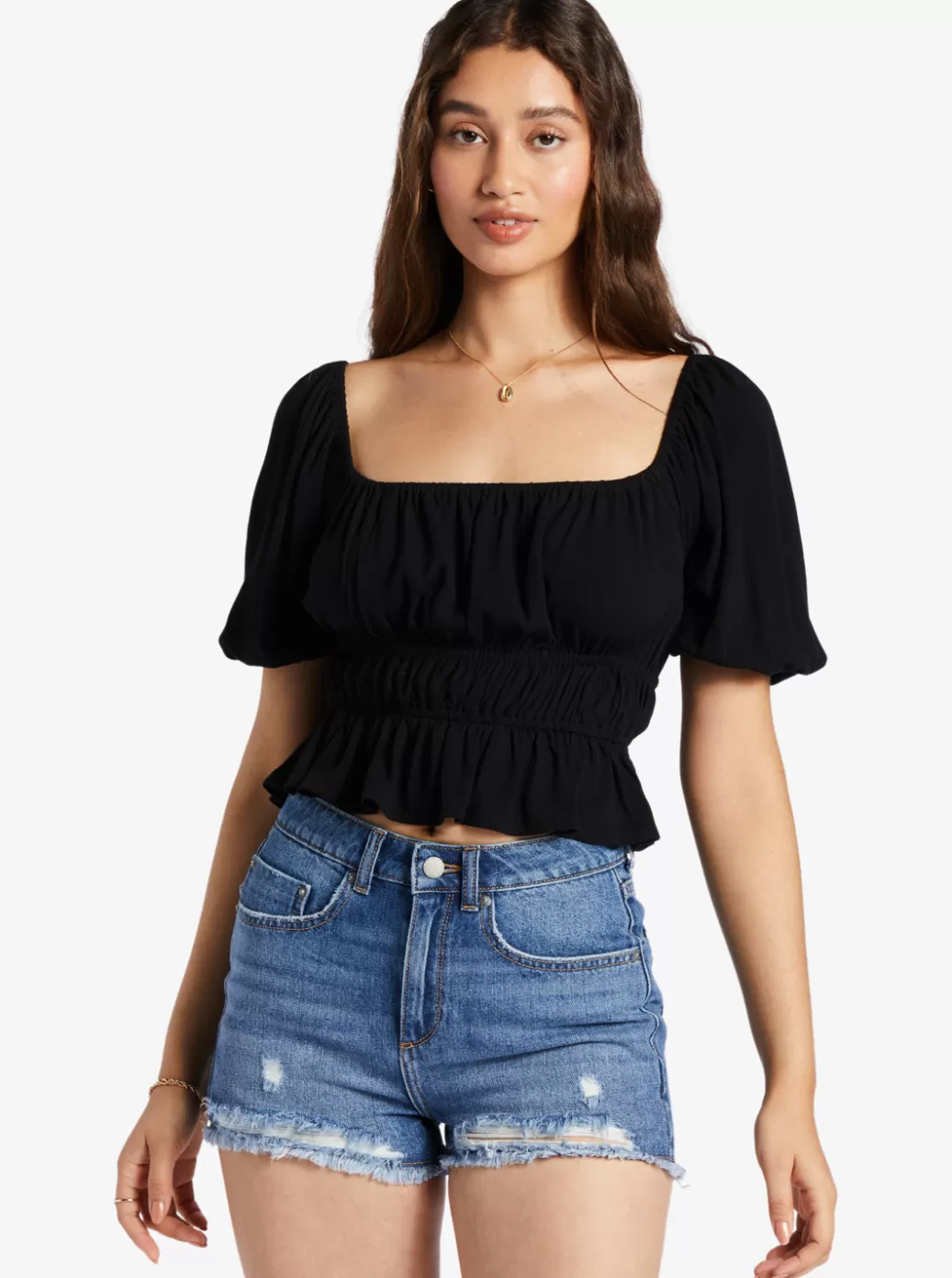 Tees & Tanks | Tops | WOMEN ROXY Warm Winds Crop Top Anthracite