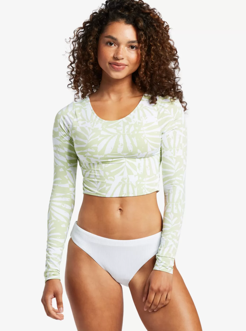 Rashguards | WOMEN ROXY Waves For Days Long Sleeve UPF 50 Rashguard Seacrest Hot Tropics