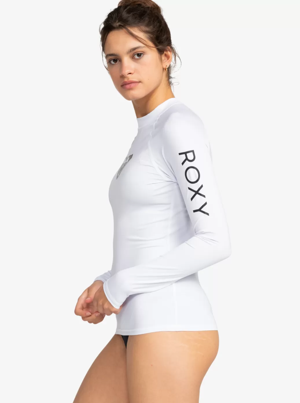 Rashguards | WOMEN ROXY Whole Hearted Long Sleeve UPF 50 Rashguard Bright White