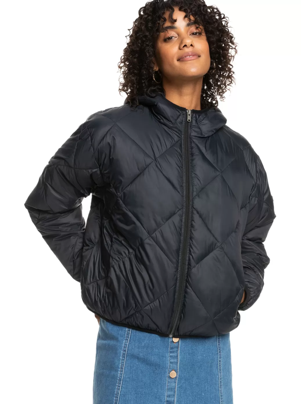 Sweaters | Jackets | WOMEN ROXY Wind Swept Lightweight Packable Padded Jacket Anthracite