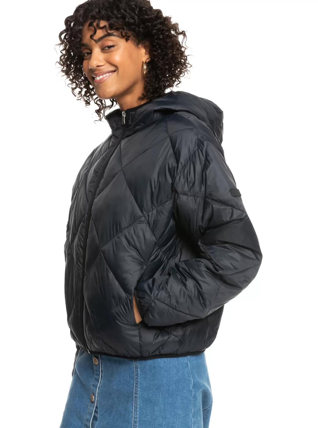 Sweaters | Jackets | WOMEN ROXY Wind Swept Lightweight Packable Padded Jacket Anthracite