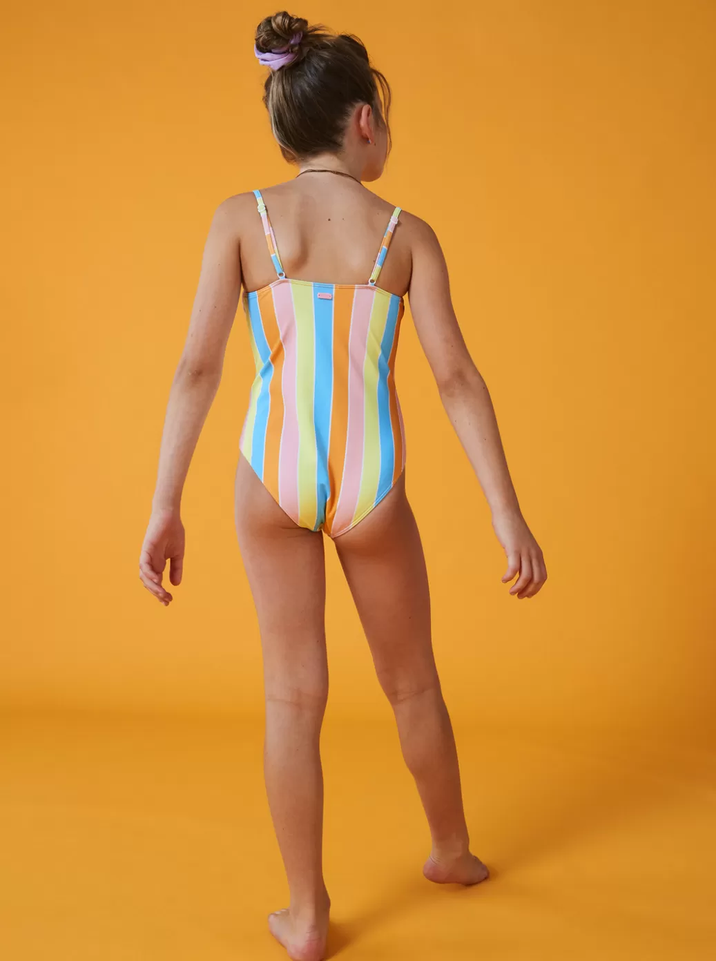 Swim | KIDS ROXY Girl's 4-16 Last In Paradise One-Piece Swimsuit For Girls Bachelor Button Rainbow Rays