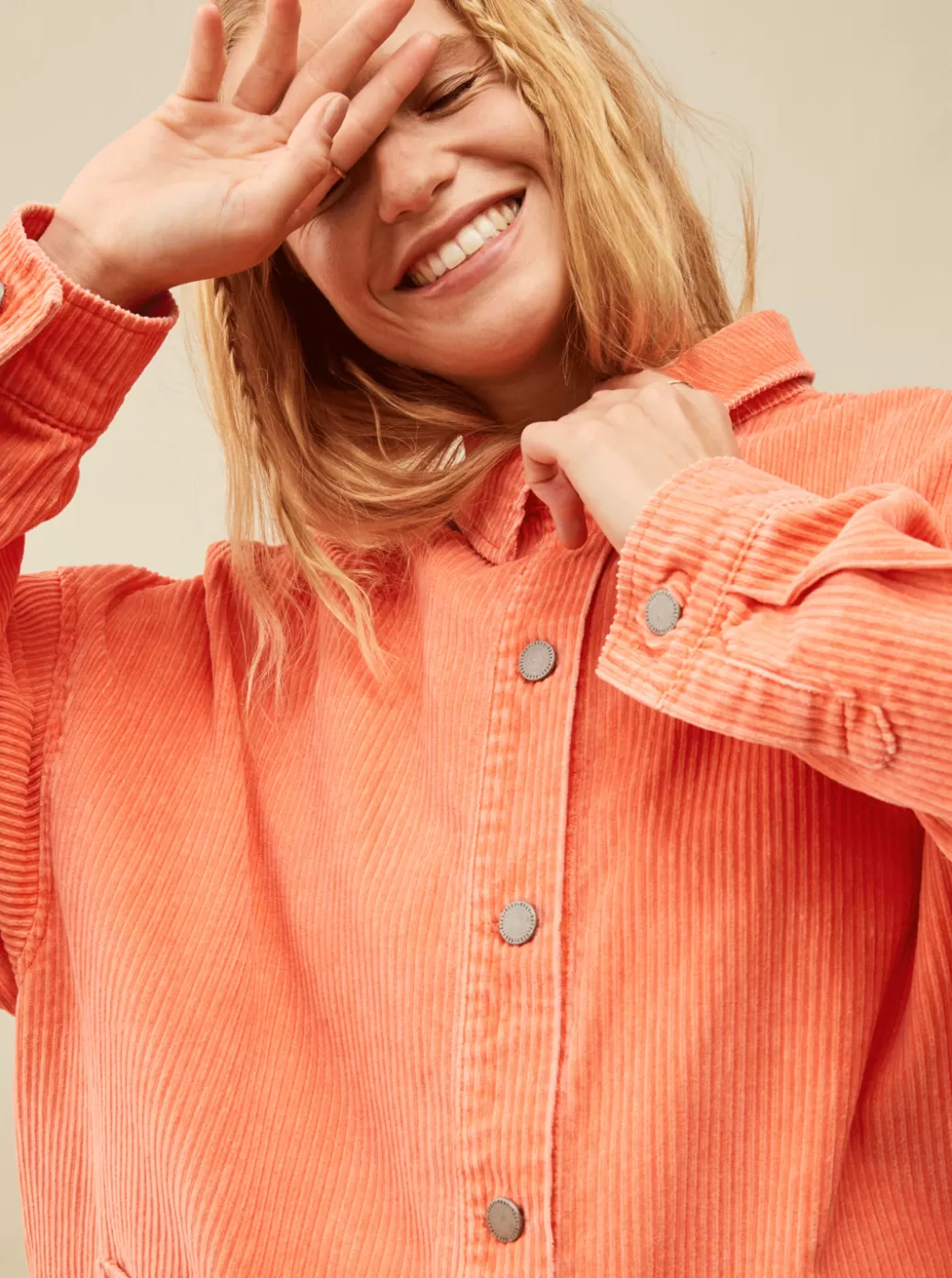 Jackets | WOMEN ROXY Kick Back Washed Corduroy Long Sleeve Shirt Tigerlily