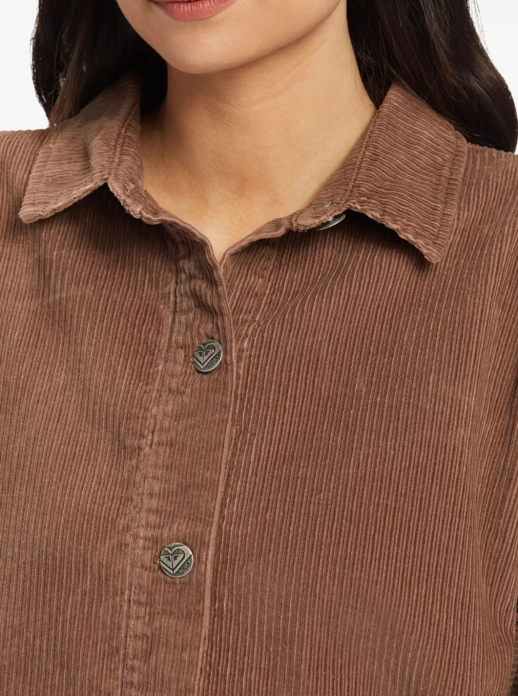 Jackets | WOMEN ROXY Kick Back Washed Corduroy Long Sleeve Shirt Sorrel Horse