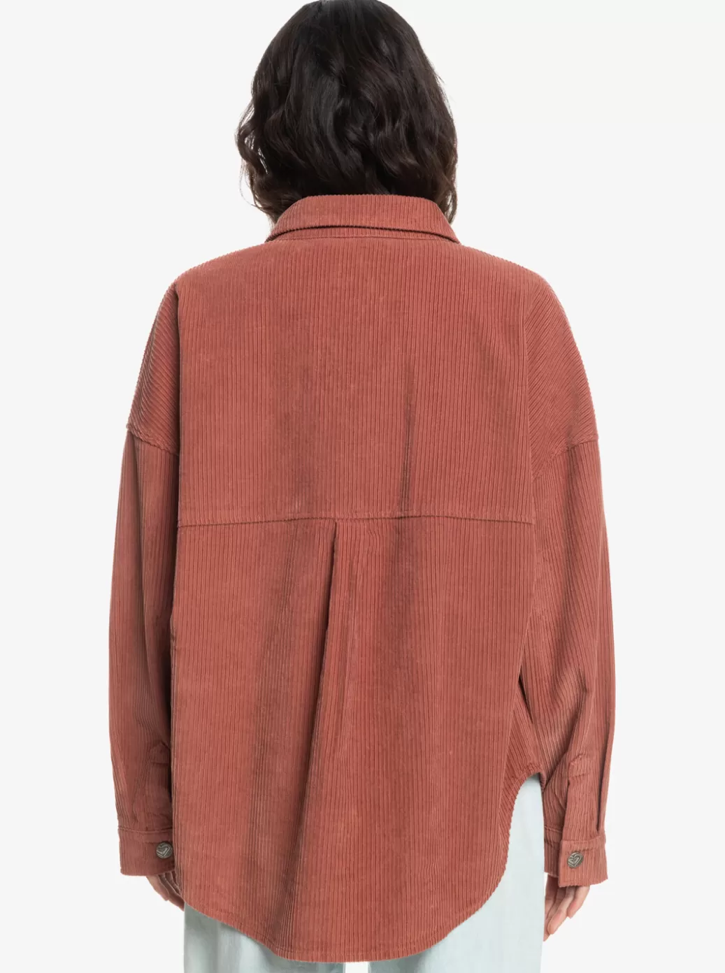 Jackets | Tops | WOMEN ROXY Kick Back Washed Corduroy Long Sleeve Top Cedar Wood