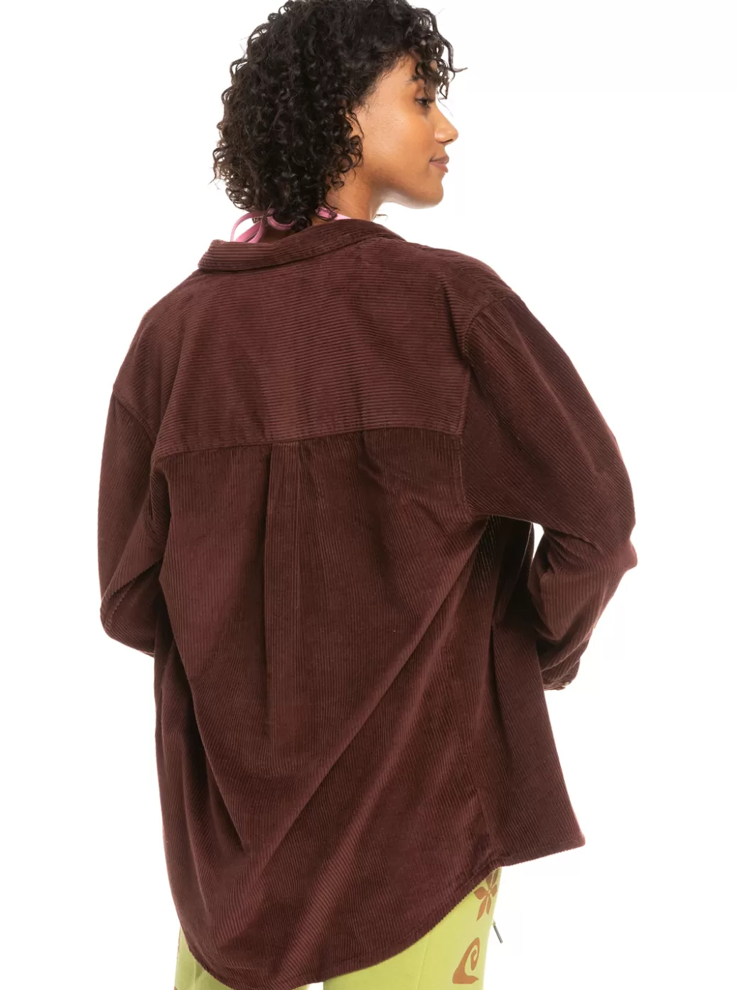 Jackets | WOMEN ROXY Let It Go Corduroy Long Sleeve Shirt Bitter Chocolate